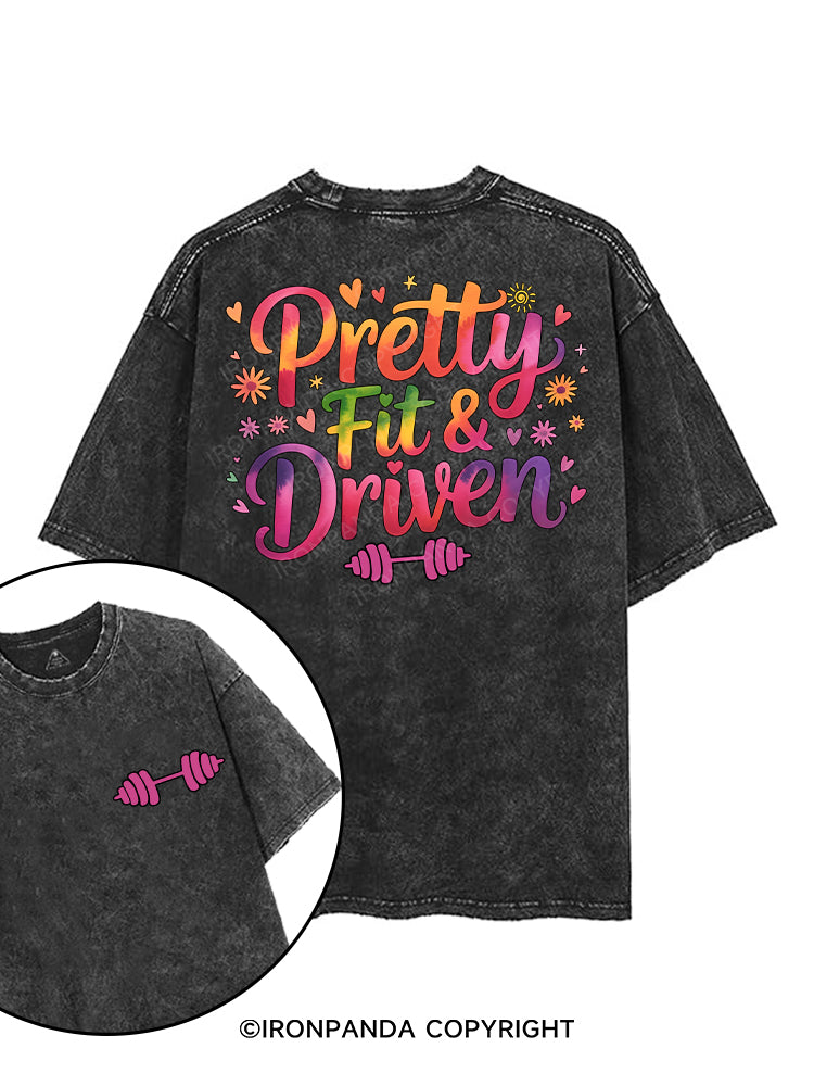 Pretty Fit & Driven printed Gym Shirt