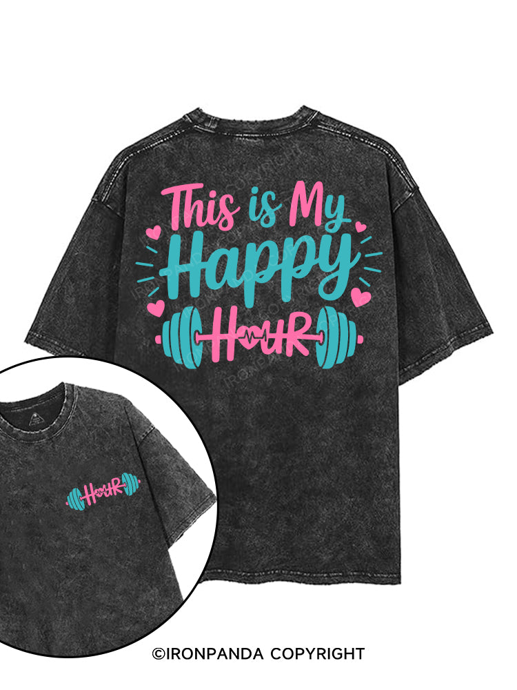 This Is My Happy Hour printed Gym Shirt