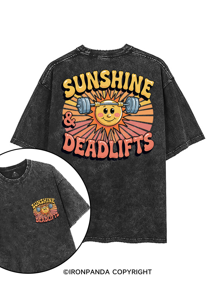 Sunshine & Deadlifts printed Gym Shirt