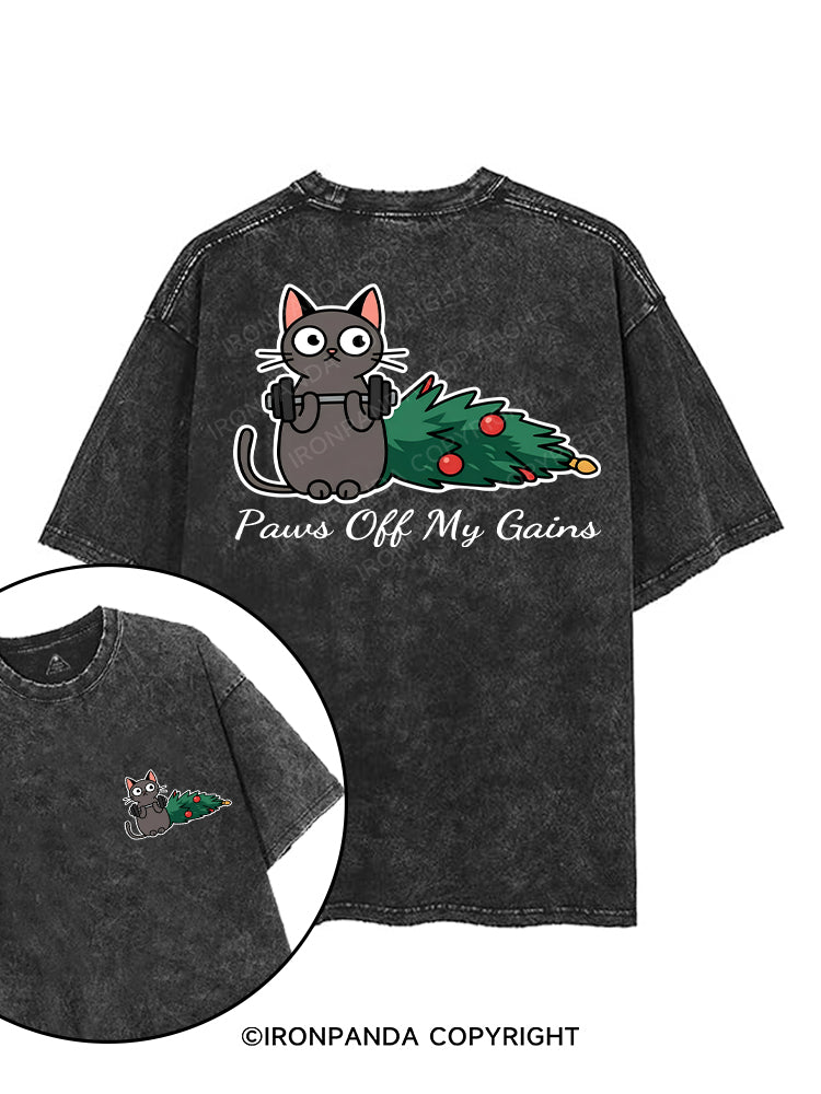 Paws Off My Gains! printed Gym Shirt