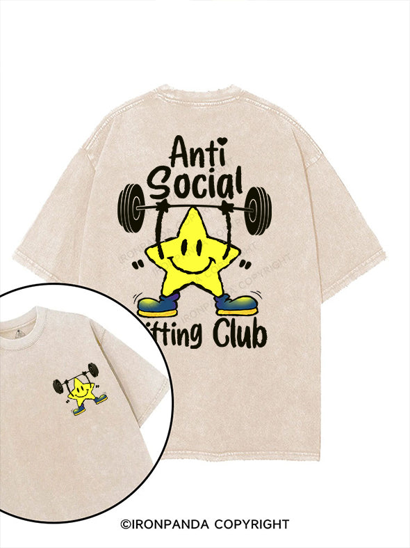 ANTI SOCIAL LIFTING CLUB printed Gym Shirt