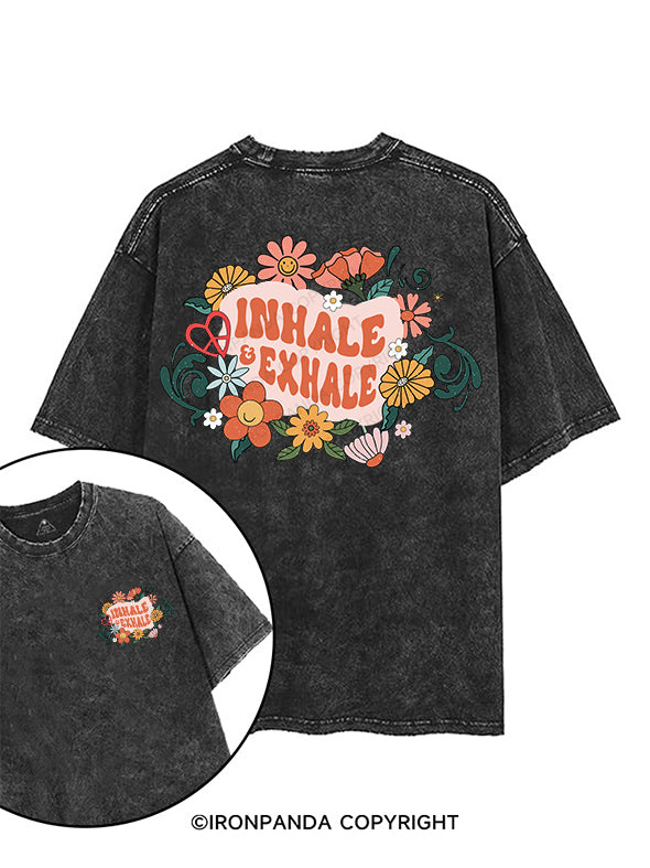 INHALE EXHALE printed Gym Shirt