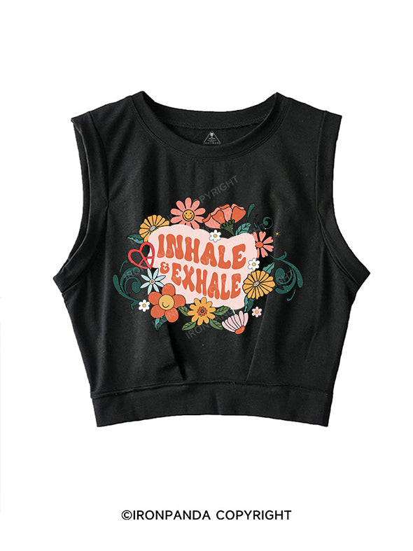 INHALE EXHALE SLEEVELESS CROP TOPS
