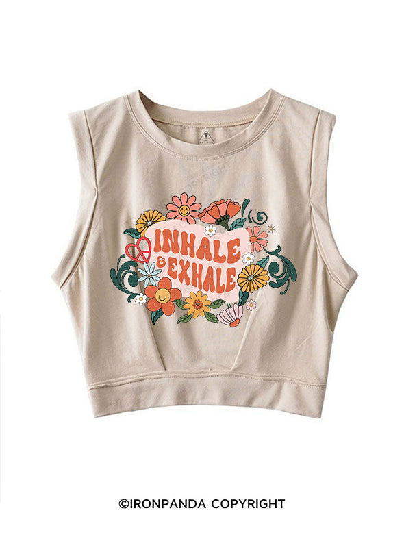 INHALE EXHALE SLEEVELESS CROP TOPS