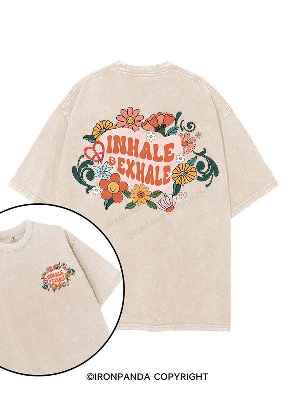INHALE EXHALE printed Gym Shirt