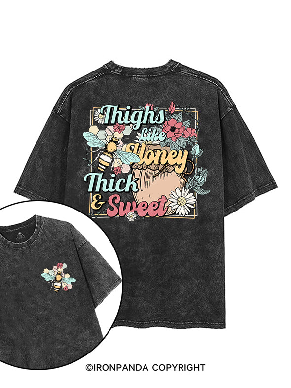 THIGHS LIKE HONEY THICK AND SWEET printed Gym Shirt