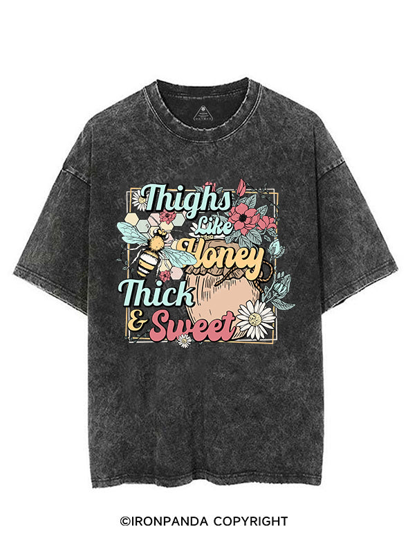 THIGHS LIKE HONEY THICK AND SWEET VINTAGE GYM SHIRT