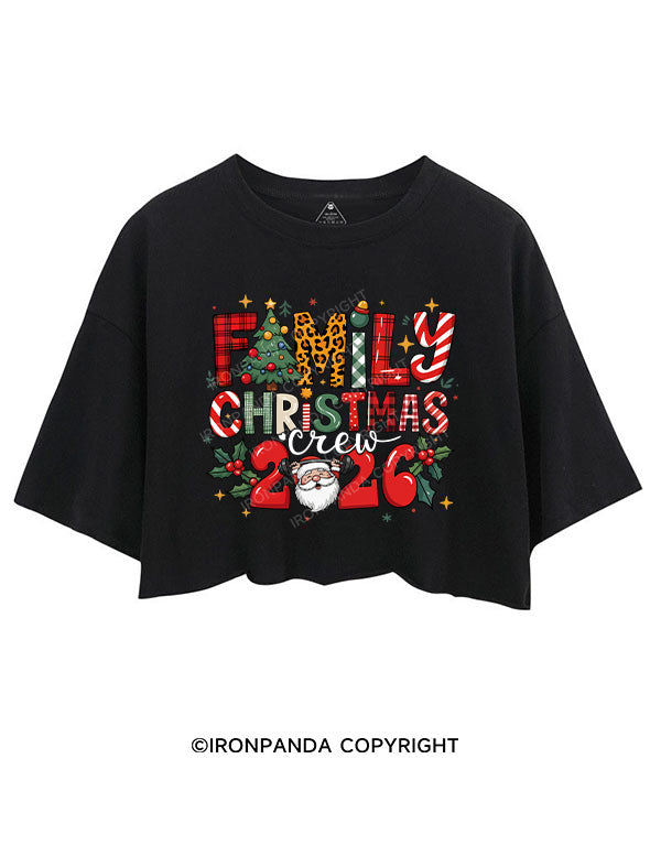family christmas crew 2026 CROP TOPS