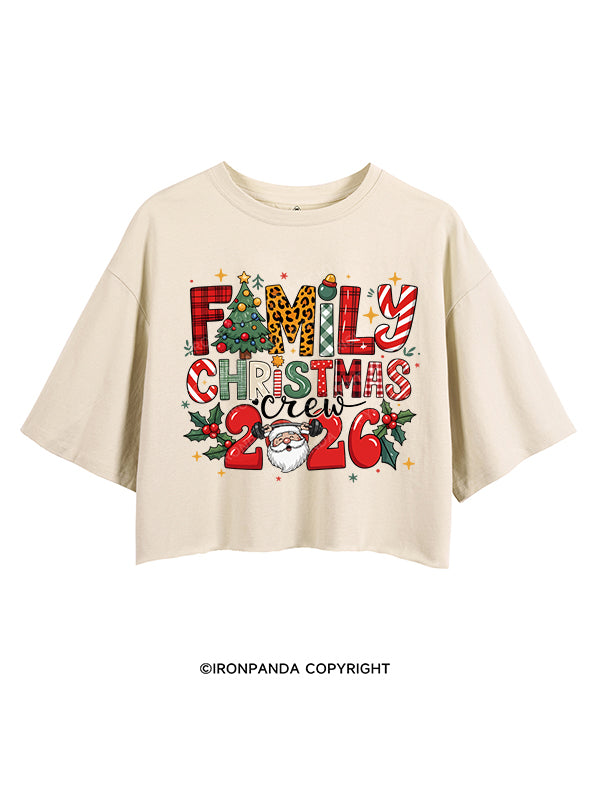 family christmas crew 2026 CROP TOPS