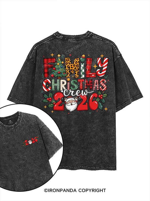 family christmas crew 2026 printed Gym Shirt