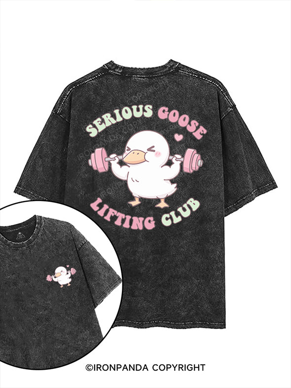 Serious Goose Lifting Club printed Gym Shirt