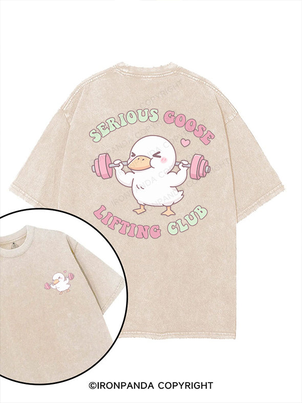 Serious Goose Lifting Club printed Gym Shirt