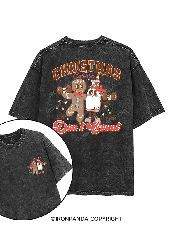 Christmas Calories Don't Count printed Gym Shirt