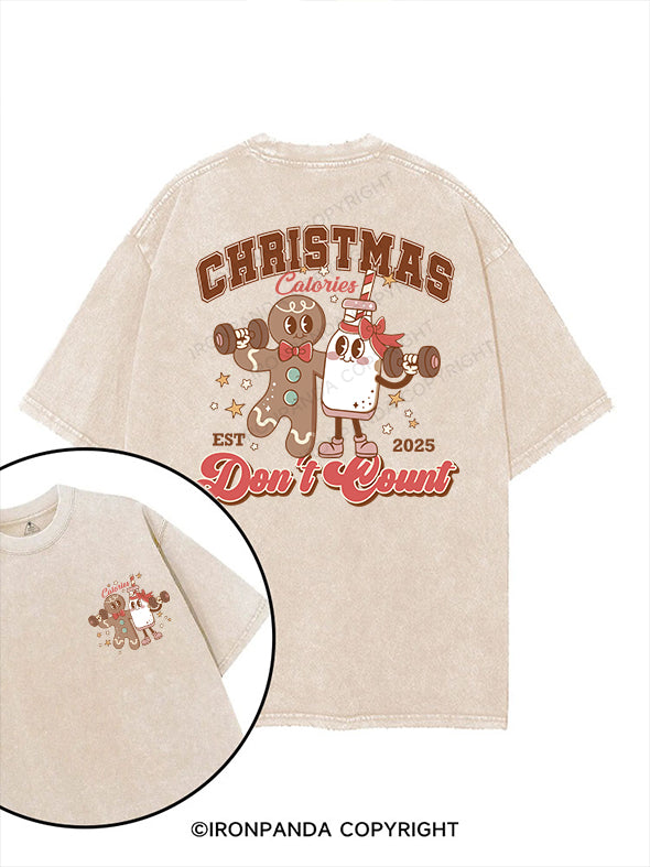 Christmas Calories Don't Count printed Gym Shirt