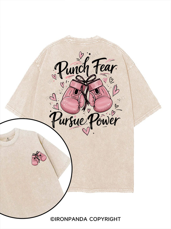 Punch Fear, Pursue Power printed Gym Shirt