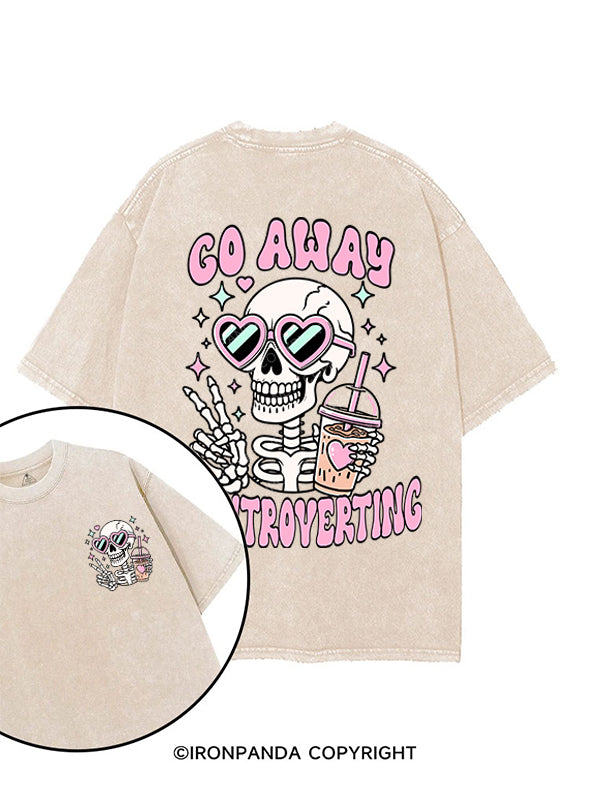 GO AWAY, I'M INTROVERTING printed Gym Shirt
