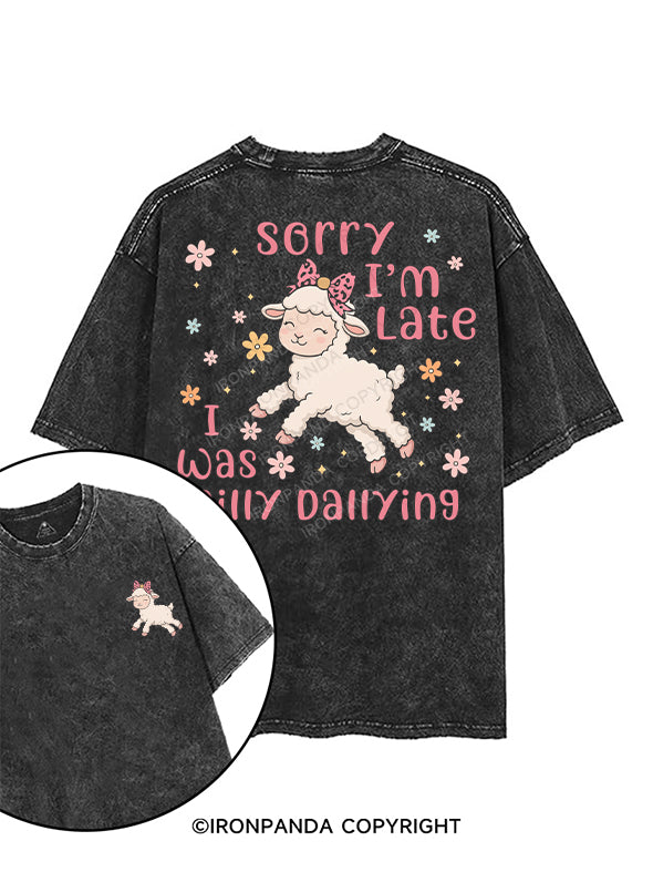 sorry i'm late printed Gym Shirt