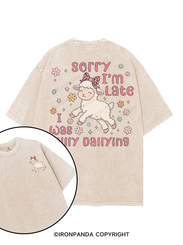 sorry i'm late printed Gym Shirt