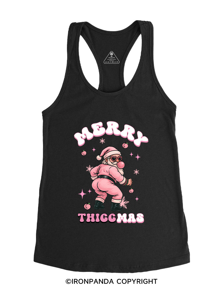 merry thiccmas Gym Racerback Tank