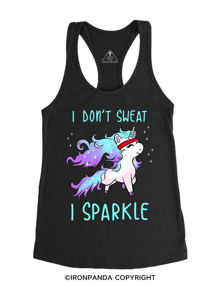 I Don't Sweat I Sparkle Gym Racerback Tank