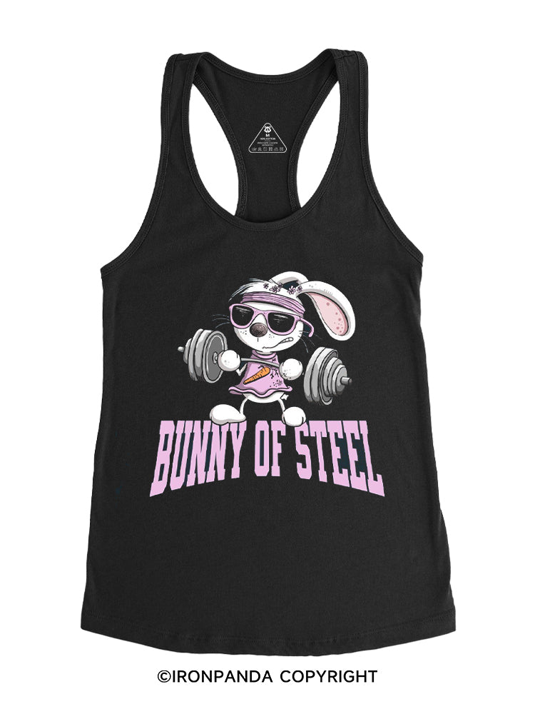 Bunny of Steel Gym Racerback Tank
