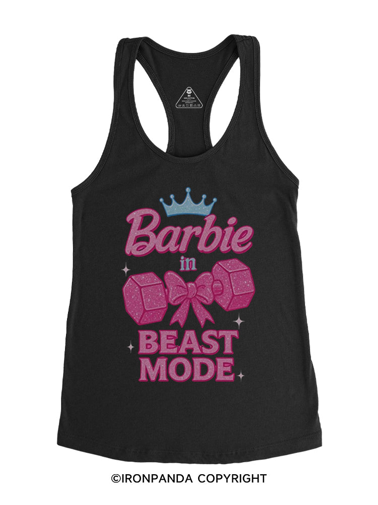 in Beast Mode Gym Racerback Tank