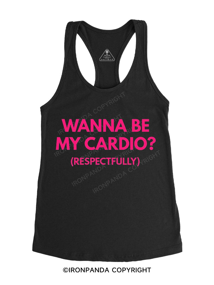 Wanna be my cardio? Gym Racerback Tank