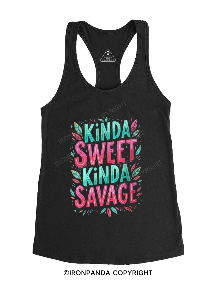 Kinda Sweet Kinda Savage Gym Racerback Tank