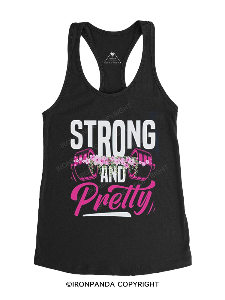 Strong and Pretty Gym Racerback Tank
