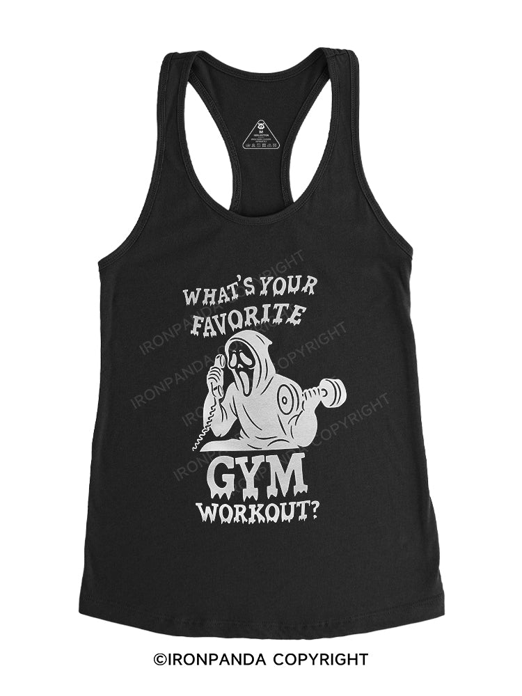 WHAT'S YOUR FAVORITE GYM WORKOUT? Gym Racerback Tank
