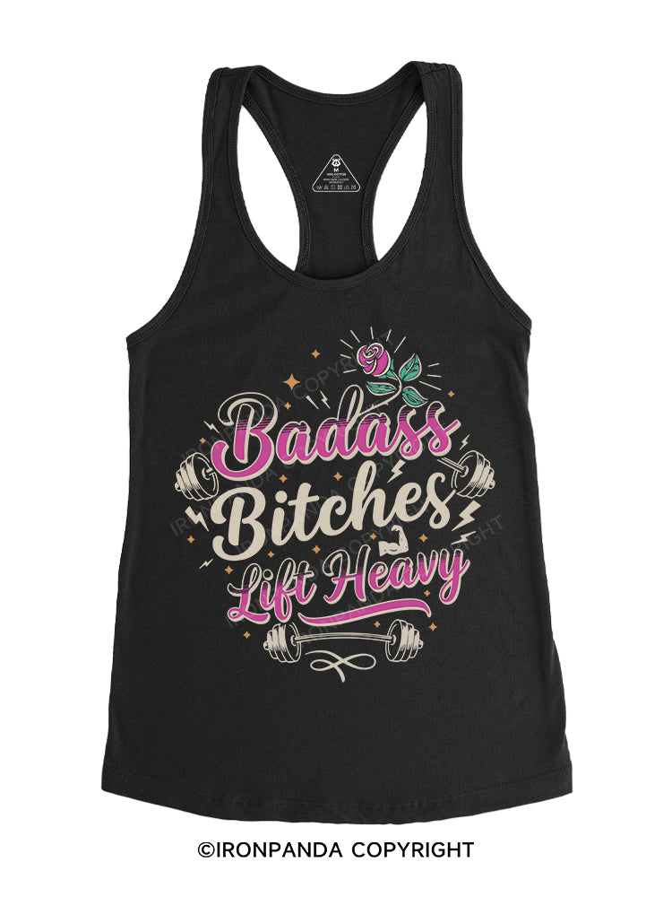 Badass Bitches Lift Heavy Gym Racerback Tank