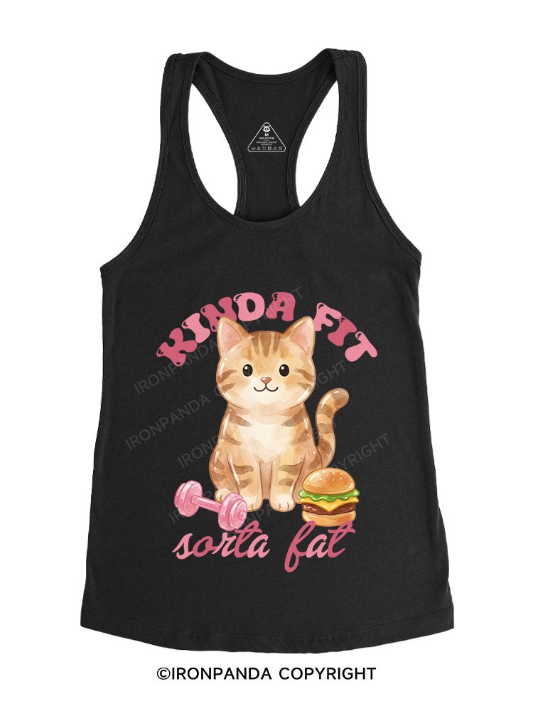 kinda fit sorta fat Gym Racerback Tank