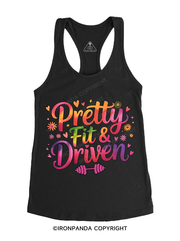 Pretty Fit & Driven Gym Racerback Tank