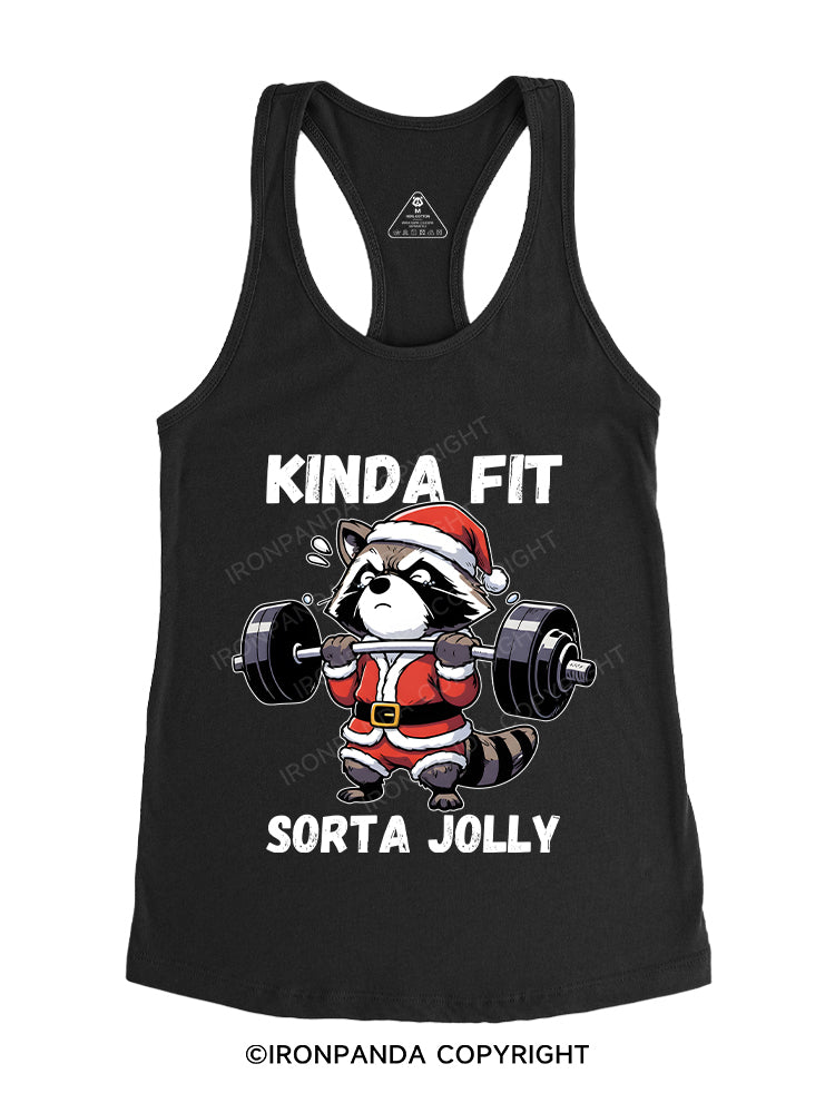 KINDA FIT SORTA JOLLY Gym Racerback Tank
