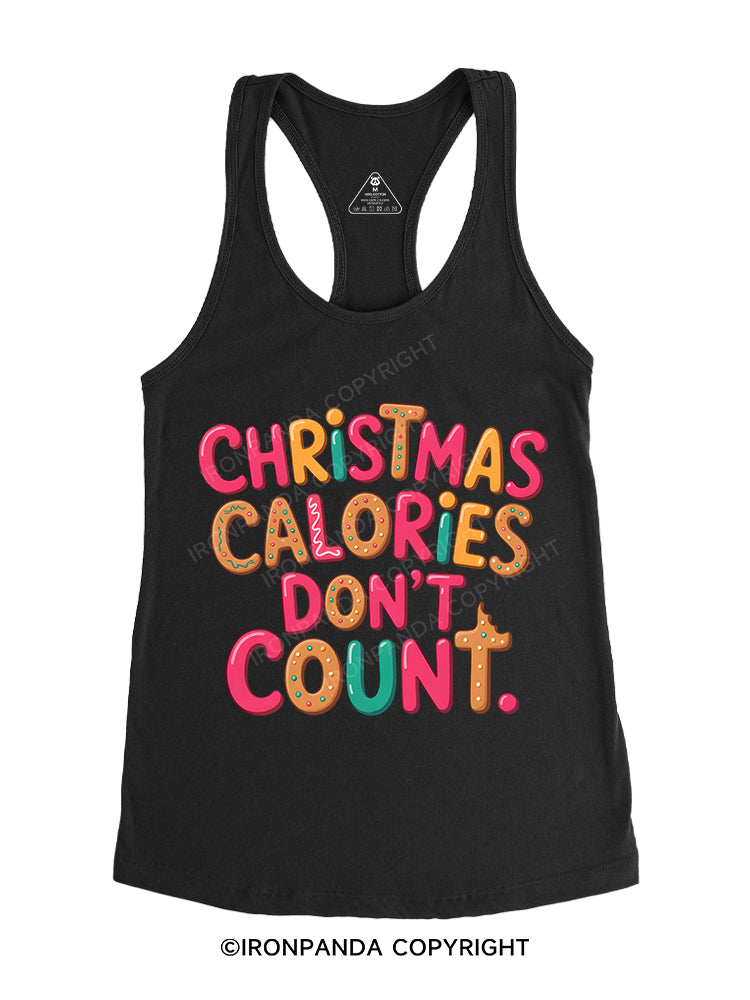 Christmas Calories Don’t Count Gym Racerback Tank