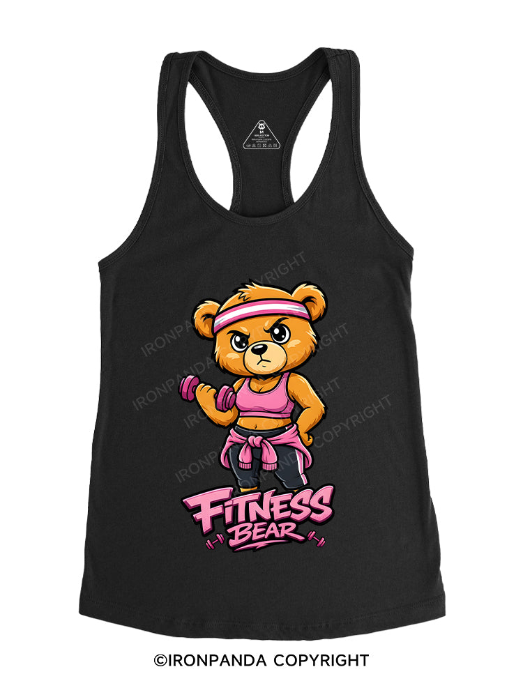 fitness bear Printed Gym Racerback Tank