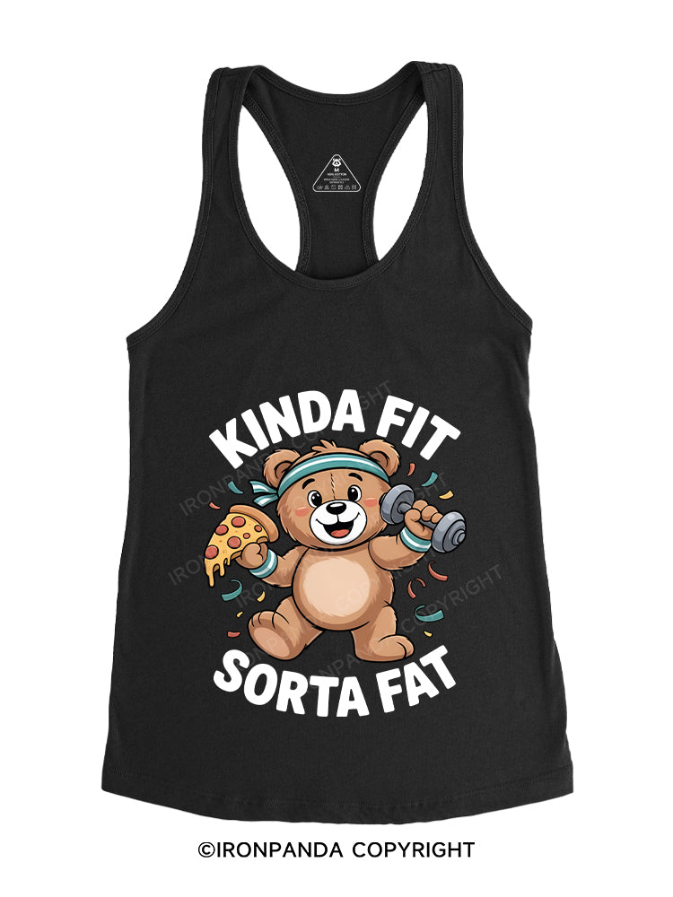 kinda fit sorta fat Gym Racerback Tank
