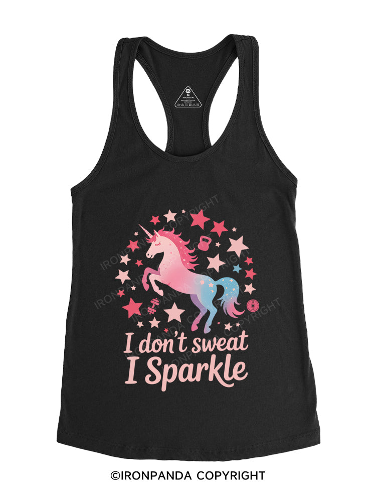 I DON'T SWEAT I SPARKLE Gym Racerback Tank