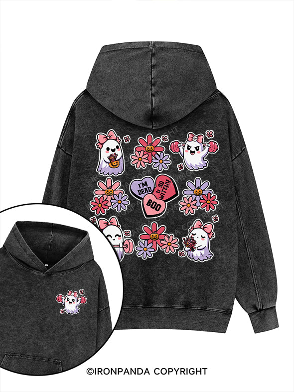 BOO Printed Washed Gym Hoodie