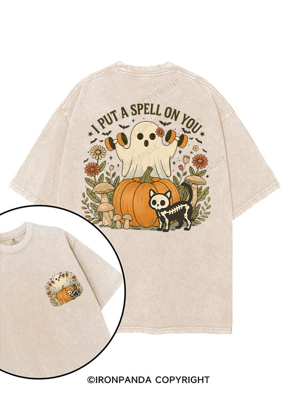 I PUT A SPELL ON YOU printed Gym Shirt