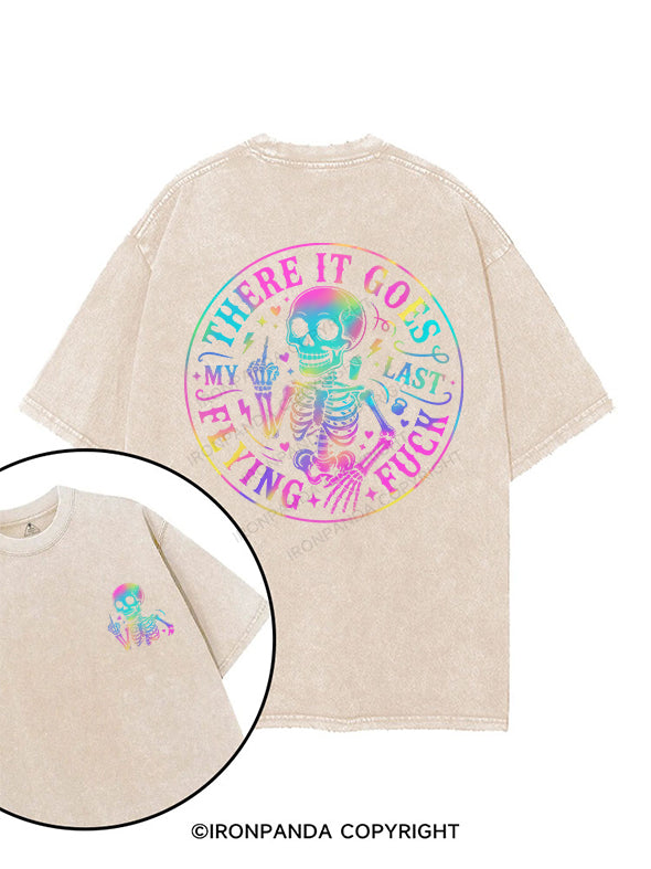 THERE IT GOES,MY LAST FLYING FUCK printed Gym Shirt