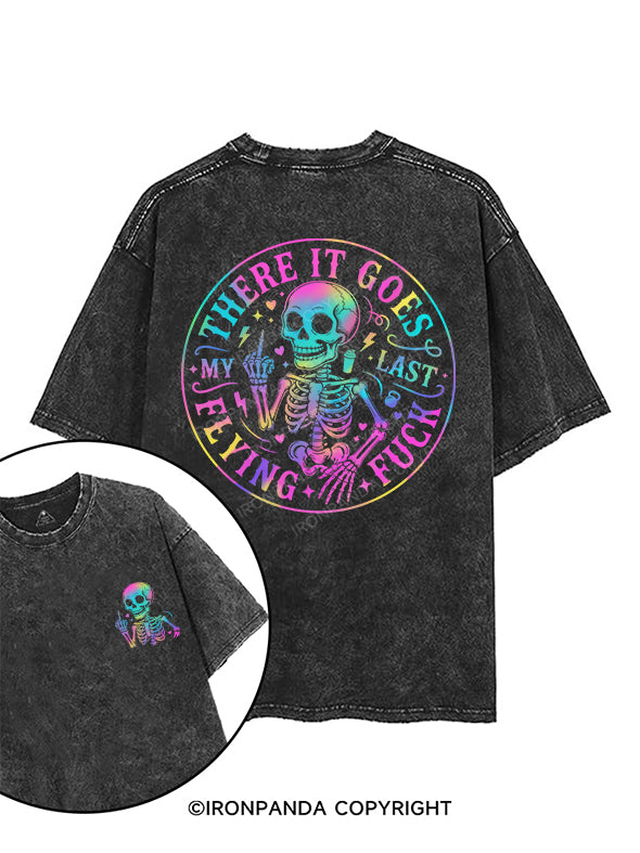 THERE IT GOES,MY LAST FLYING FUCK printed Gym Shirt