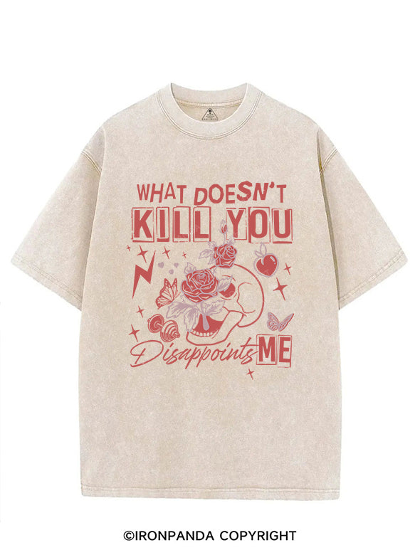 WHAT DOESN'T KILL YOU DISAPPOINTS VINTAGE GYM SHIRT