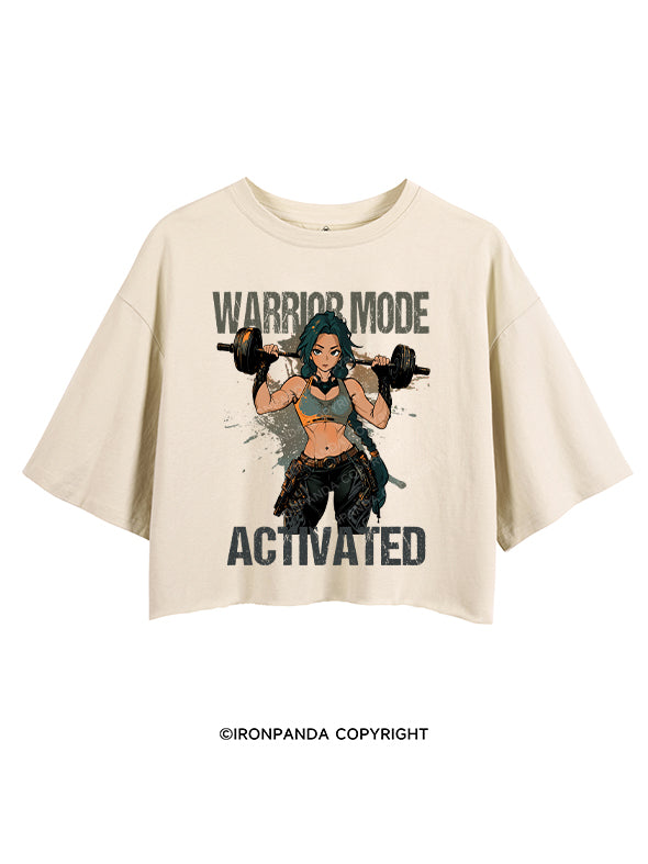 WARRIOR MODE ACTIVATED CROP TOPS