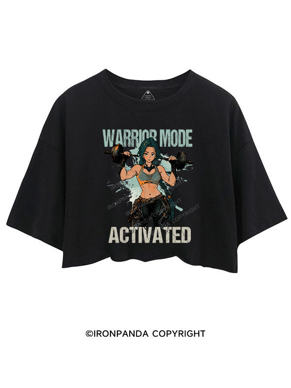 WARRIOR MODE ACTIVATED CROP TOPS