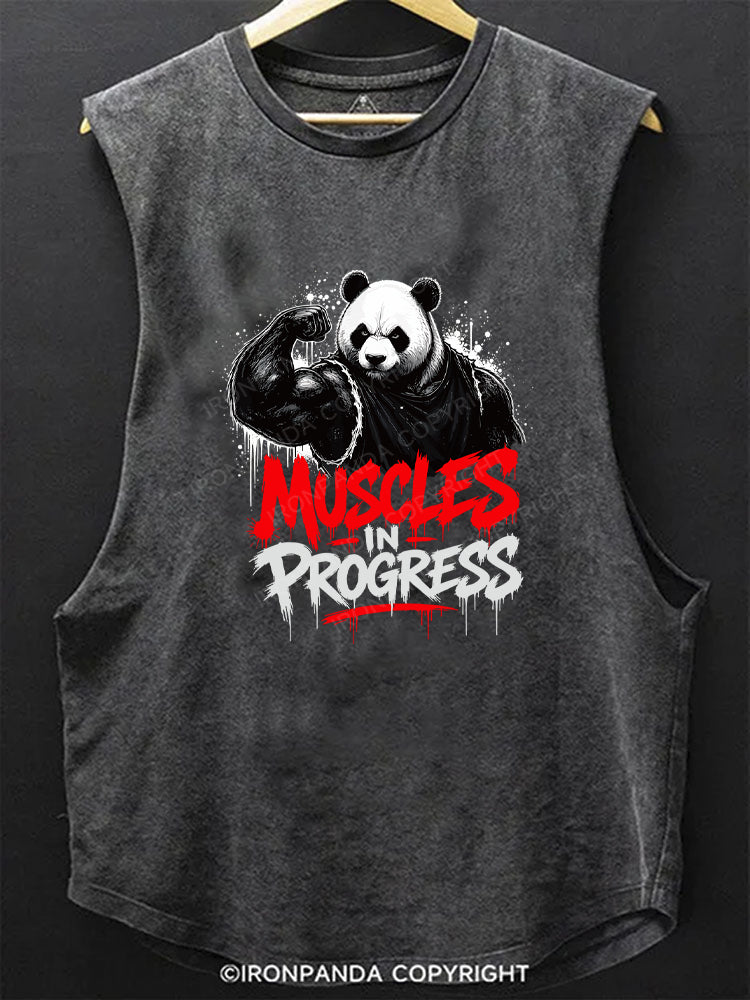Muscles in Progress Panda SCOOP BOTTOM COTTON TANK