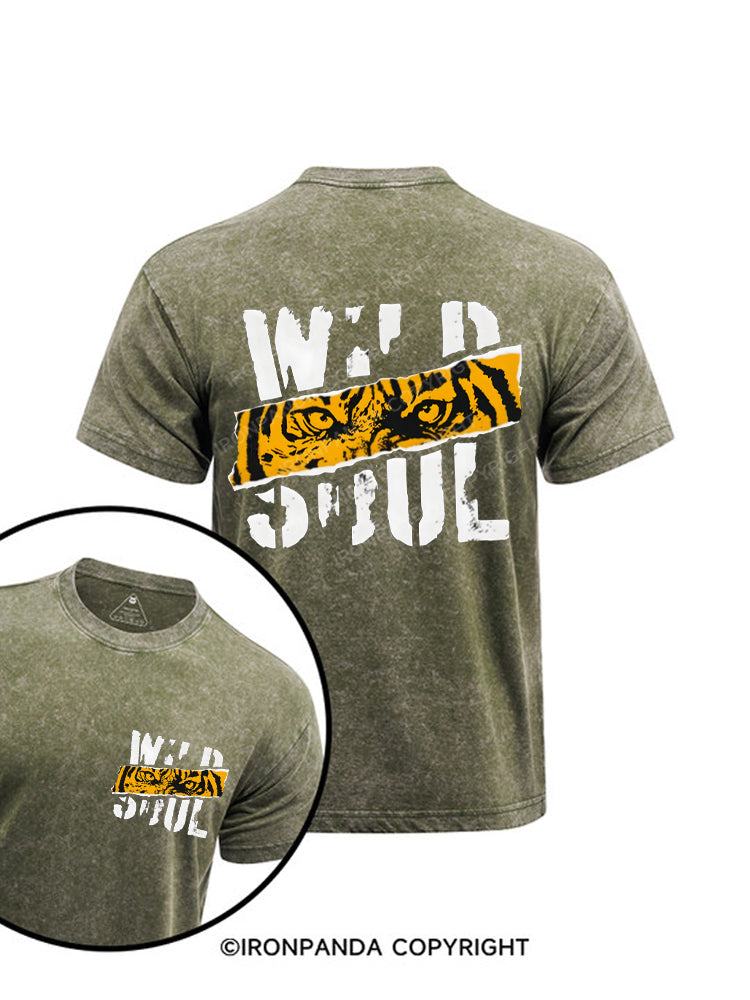 Wild Soul Printed Washed Gym Shirt