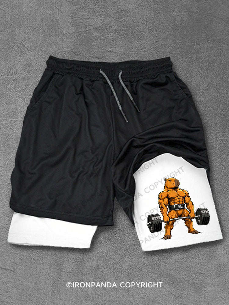 Sigma Muscular Capybara Bodybuilder Performance Training Shorts