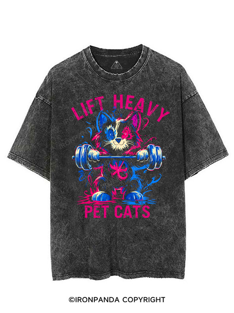 LIFT HEAVY PET CAT VINTAGE GYM SHIRT