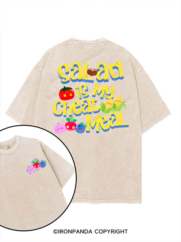 salad is my cheat meal printed Gym Shirt